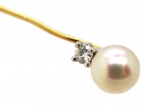 Pearl ​& Diamond Tie Pin