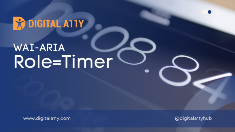 WAI-ARIA: Role=Timer