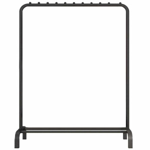 QUVIO Kledingrek met schoenen opbergruimte - 40 x 110 x 150 cm - Zwart