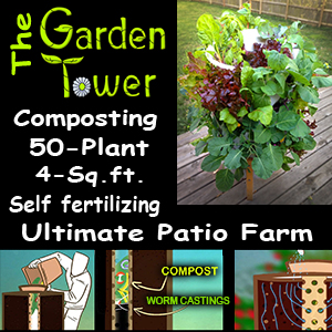 Terracotta Composting 50-Plant Garden Tower by Garden Tower Project