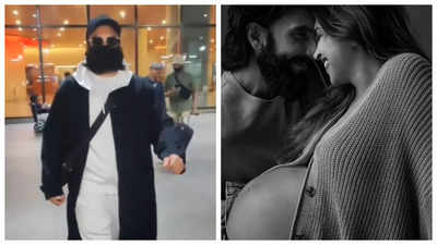 Daddy-to-be Ranveer Singh returns home as Deepika Padukone's delivery date draws close - WATCH