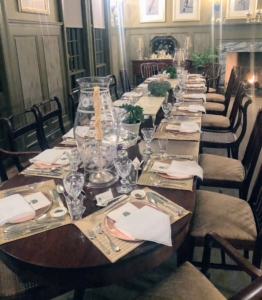 The table is all set and looks so wonderful – just in time for my guests to arrive.