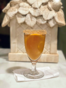 As each guest arrived, they enjoyed a refreshing cocktail - my bourbon sour.