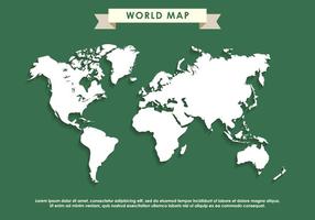 Green World Map Vector