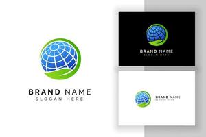 eco world logo designs template. world go green vector icon