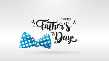 Happy Father Day greeting card, banner design with lettering, typography in three dimensional style vector