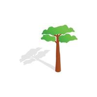 Pine tree icon, isometric 3d style vector