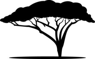 African tree icon vector illustration. African tree silhouette for icon, symbol or sign. Tree symbol for design about wildlife, nature, plant, flora, forest and ecology