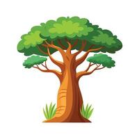 Beautiful Single Big Tree Illustration vector