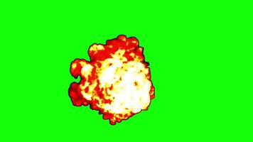 Fire explosion green screen video