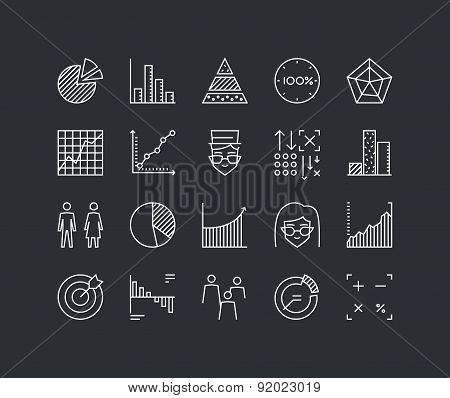 Infographic Elements Line Icons Set