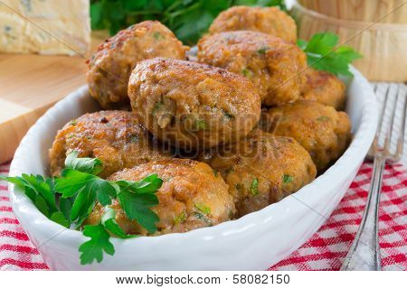 Rissole With Mould Cheese And Parsley