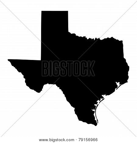 Map Of The U.s. State Of Texas