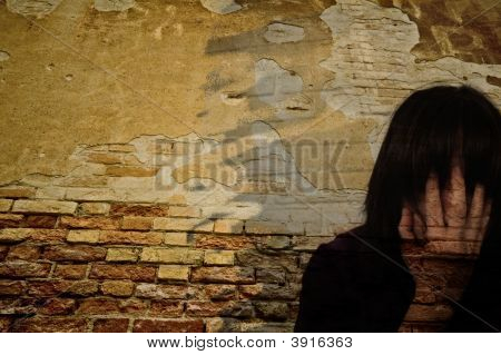 Abstract Woman Wall Face