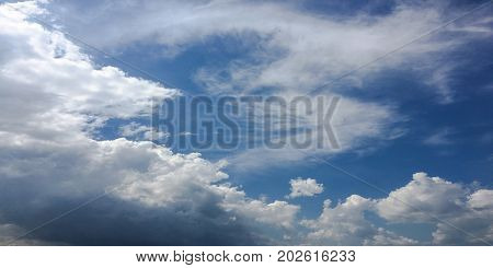 beautiful blue sky with clouds background.Sky clouds.Sky with clouds weather nature cloud blue.Blue sky with clouds and sun.