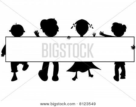 Kids Silhouettes Banner