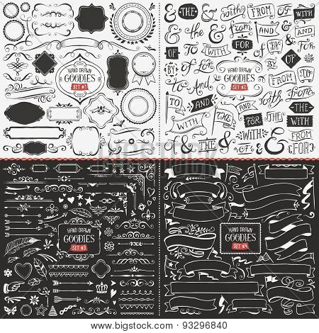 Large Collection Of Hand Drawn Vector Design Elements