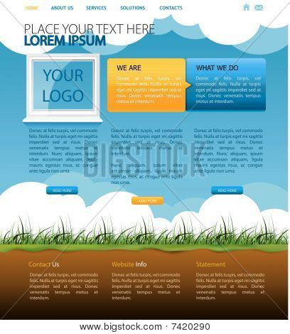 Web design vector template