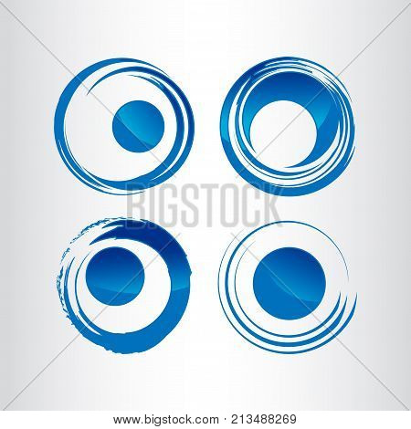 Technology orbit web rings logo design. Vector circle ring logo design. Abstract circle logo template. Round ring circle and infinity loop symbol, technology icon, circle line logo. Company logo. Vector illustration Eps.8 Eps.10