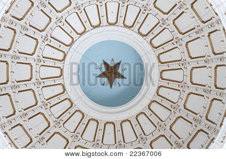 Interior ceiling of Texas capitol rotunda