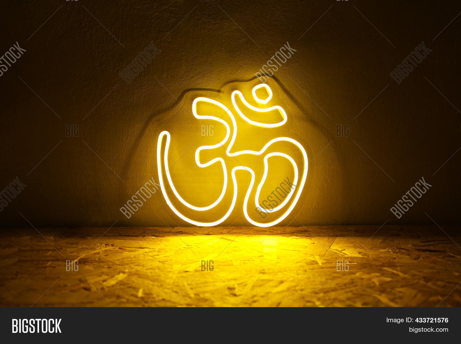 Yellow Neon Sign Om. Image & Photo (Free Trial) | Bigstock