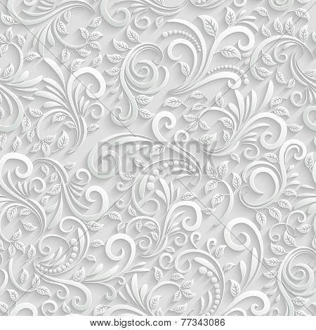 Floral 3d Seamless Background