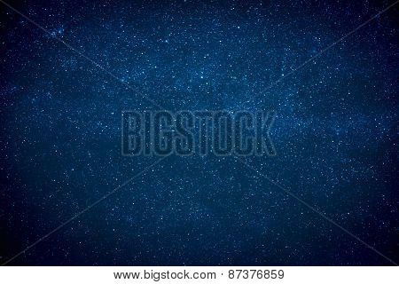 Blue Dark Night Sky With Many Stars