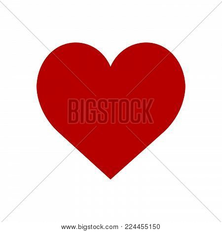 Heart icon isolated on white background. Heart icon modern symbol for graphic and web design. Heart icon simple sign for logo, web, app, UI. Heart icon flat vector illustration, EPS10.