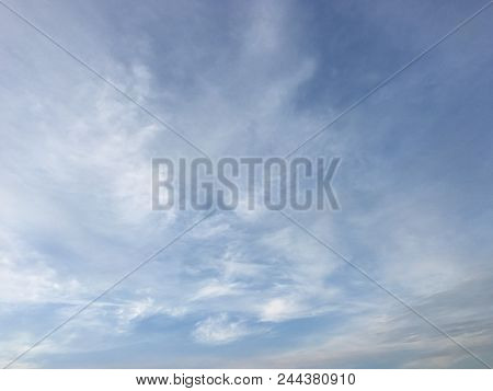 Beautiful Clouds Against A Blue Sky Background. Cloud Sky. Blue Sky With Cloudy Weather, Nature Clou