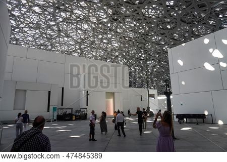 Abu Dhabi, Uae - March,16,2023: Louvre Museum In Abu Dhabi, Exhibition Of Painting And Sculpture,