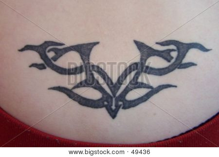 Foto de un tatuaje en la espalda inferior Womans