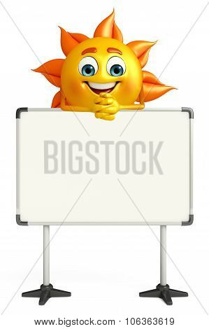 Sun Character With Sign Board