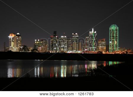 Downtown Dallas, Texas At Night