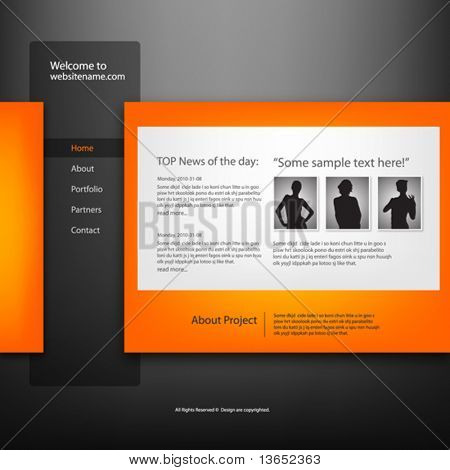 Web site design template, vector.