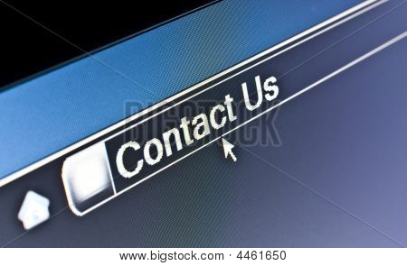 Internet Browser Contact Us Concept