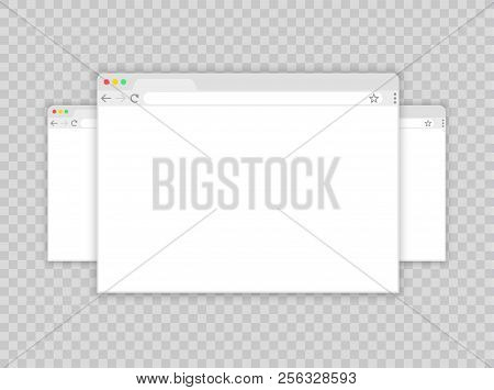 Browser Window.web Browser In Flat Style. Window Concept Internet Browser. Mockup Screen Design. Vec