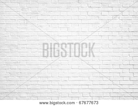 Abstract weathered texture stained old stucco light gray and aged paint white brick wall background in rural room, grungy rusty blocks of stonework technology color horizontal architecture wallpaper