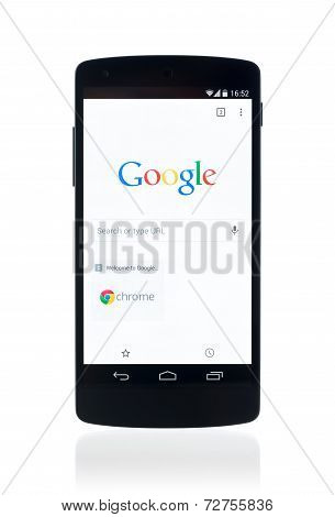 Google Search Webpage On Google Nexus 5