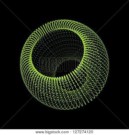 The Sphere Consisting of Points. Abstract Globe Grid. Networks - Globe Design.