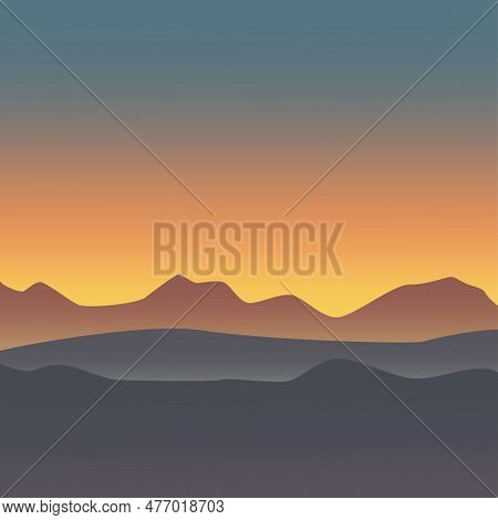 Landscape Sand Desert Cave Sand Dunes Against The Sunset Romantic Atmosphere