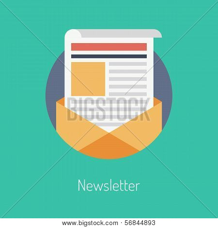 Newsletter Flat Illustration Concept