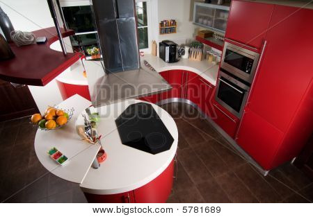 Red Modern Kitchen