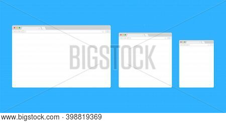 Browser Window Vector Illustration. Browser Or Web Browser In Flat Style. Window Concept Internet Br