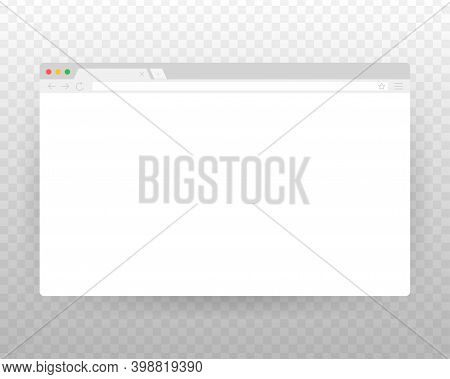 Browser Window Vector Illustration. Browser Or Web Browser In Flat Style. Window Concept Internet Br