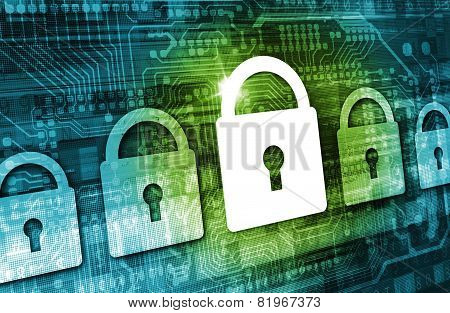 Online Data Security Concept