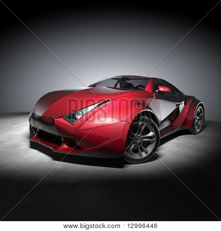 Red sports car. My own car design. Not associated with any brand.