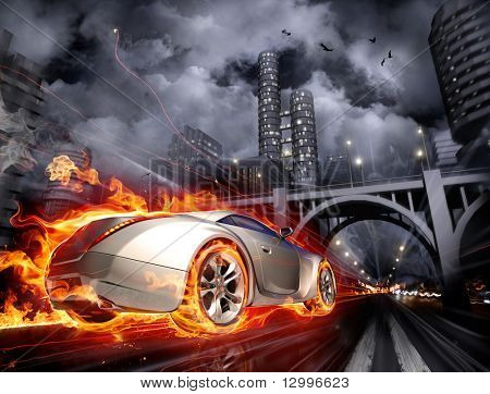 Burnout. Concept car. My own car design. Not associated with any brand.