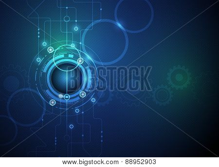 Vector Illustration Abstract Futuristic Circuit Board