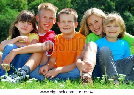 Five Happy Children