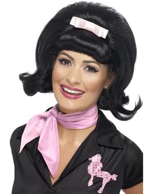 50s Style Black Wig for Women